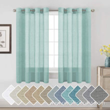 Elegant Light Filtering Sea Mist Semi Sheer Curtains